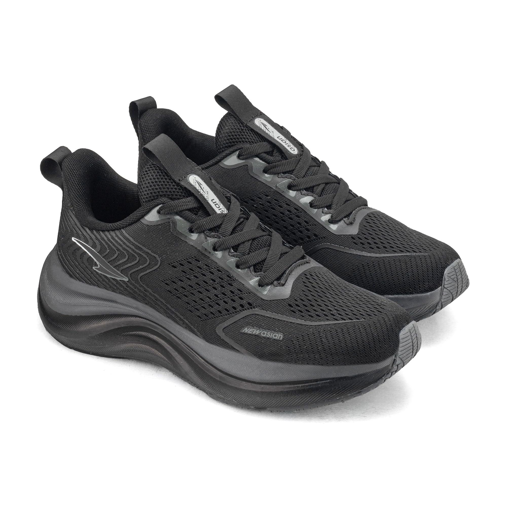 ASIAN Quantum-33 Men’s Running Shoes Black FULL BLACK - Image 1