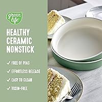 Vista 2 de GreenLife Juego de 6 Piezas de Utensilios Antiadherentes para Hornear, Moldes de Cerámica para Horno No Tóxicos Libres de PFAS, Aptos