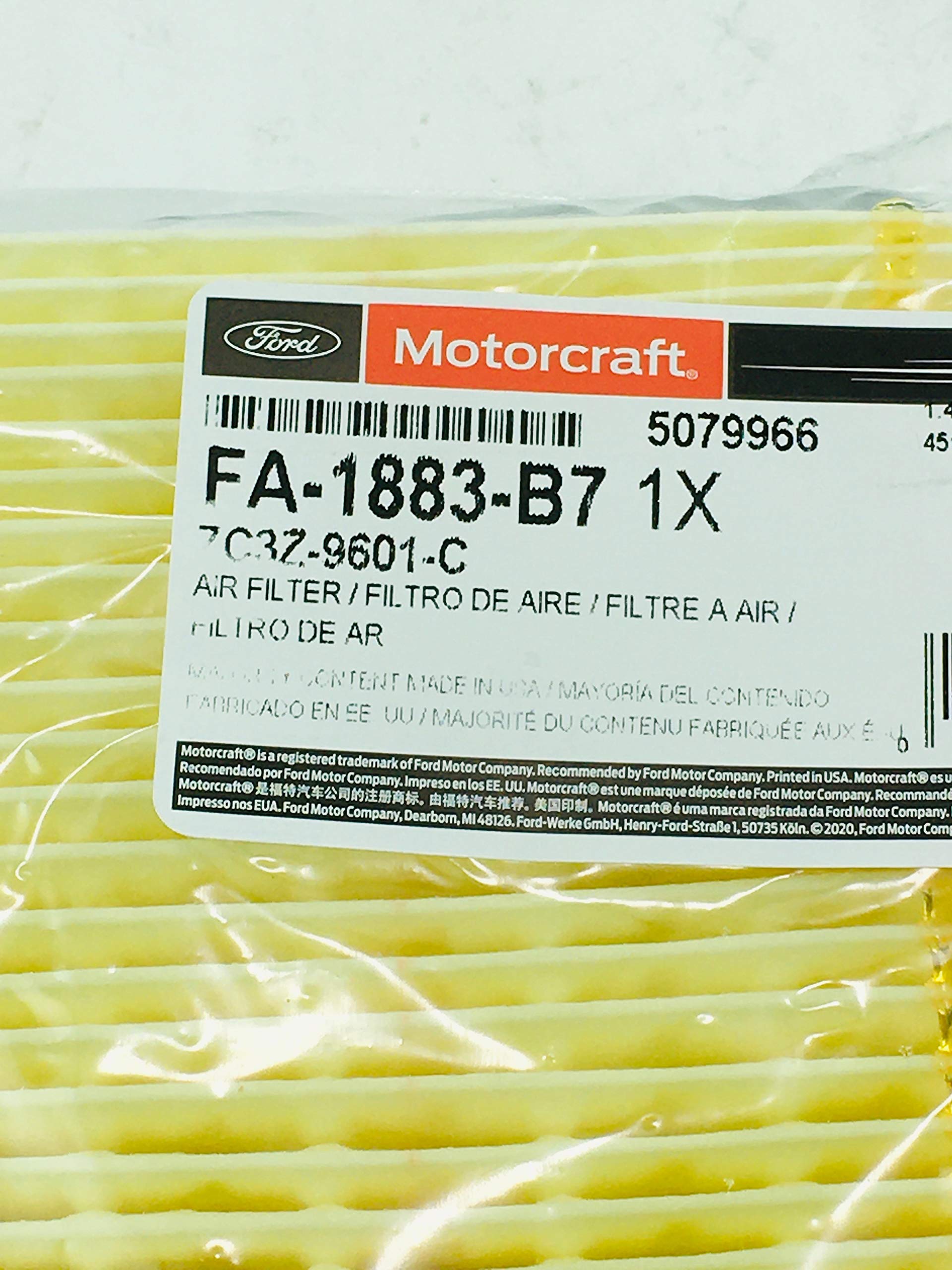 テトランアルファ　ガーガメル Amazon.com: Motorcraft - OEM FA-1883-B7 Ford 7C3Z9601A Genuine Air