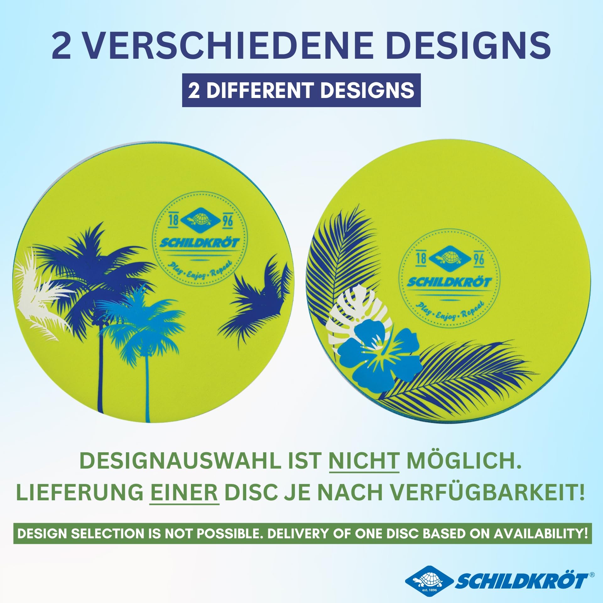 Schildkröt Disco Volador Tropical, Espuma Sólida con Funda de Neopreno, Ø 23cm, Buenas Características de Vuelo, Peso Reducido, Resistente al Agua Salada, 970300