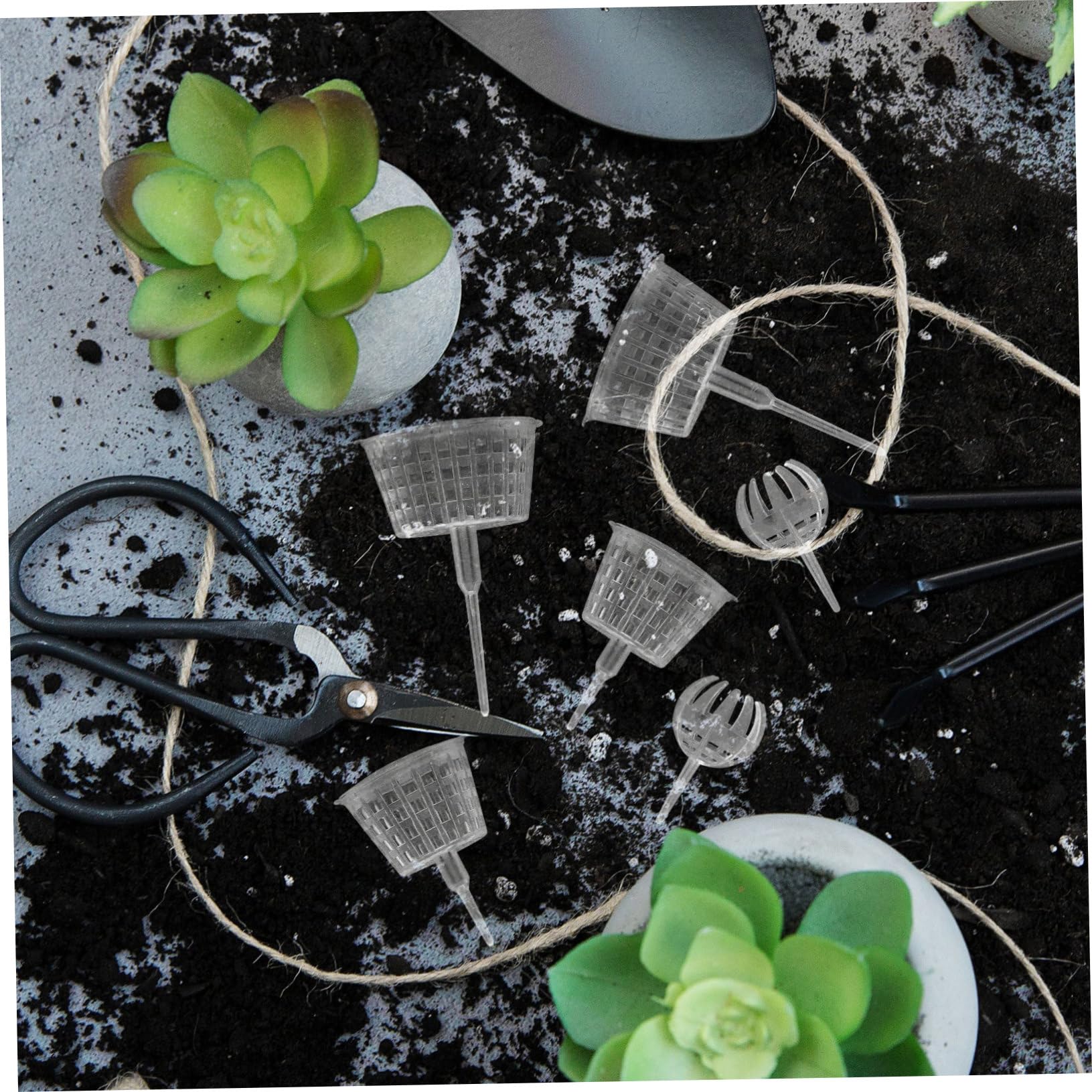 UPKOCH Boîte D'engrais pour Bonsaï en Plastique Blanc, 15 Pièces | Réutilisable, pour Plantation et Bonsaï, Protège L'engrais des Oiseaux et Petits Animaux, Limite le Surdosage