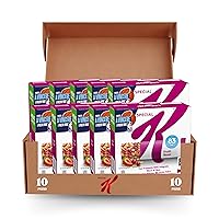 Kellogg's Barrette di Cereali con Frutti Rossi, 129g (Confezione da 10)
