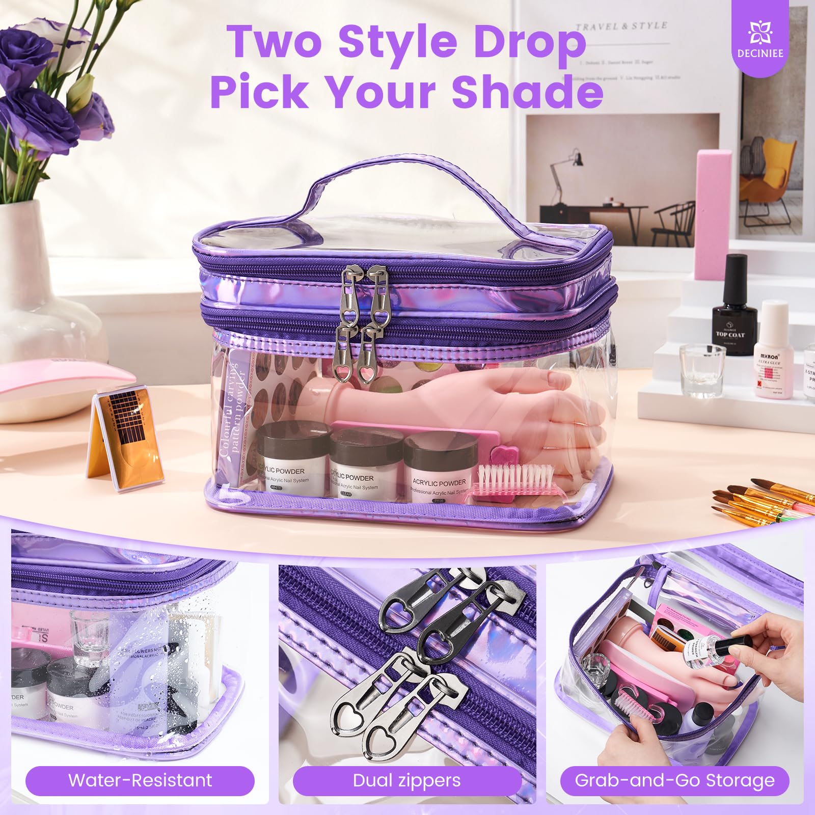 Kit d'ongles en acrylique pour débutants avec tout, main d'entraînement et