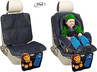 Car Seat Protector by Lebogner - “2 Pack” Luxury Anti-Slip Mat Cover Protector to Keep Clean and Protect Your Auto Leather...