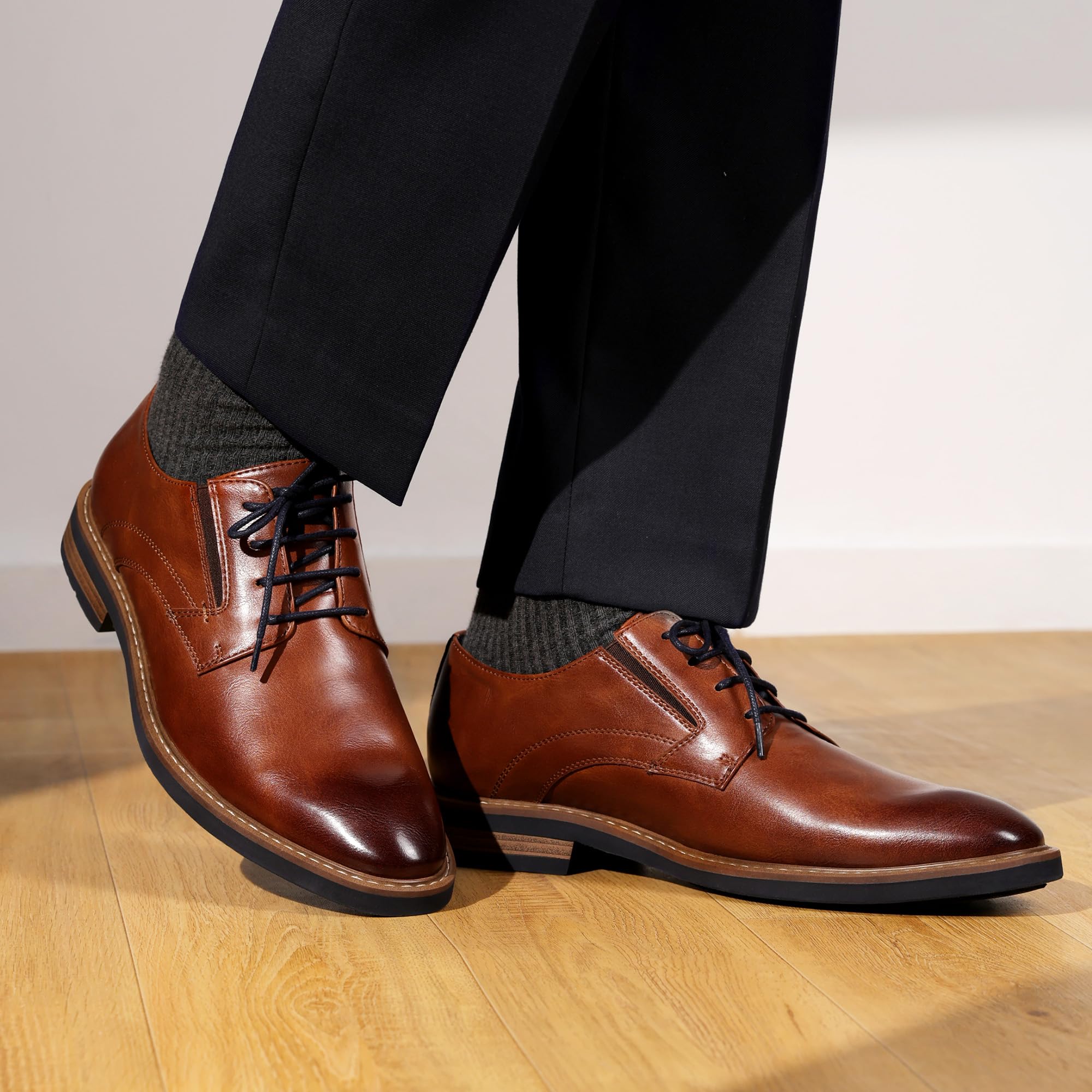 Bruno Marc Scarpe Oxford Uomo in Pelle Stringate Derby Basse Oxford Vintage Elegante
