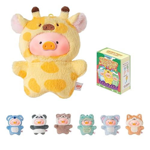 TOYZERO+ Lulu The Piggy Blind Box Figures - Puppet Show Series Plush Keychain Blind Boxes Figurines Finger Puppet Toy Cute Stuffed Animals Mystery Box Collectible Decorations Birthday Gift, Single Box - Single Box