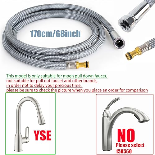 Miniatura 2 de 150259 Kit de manguera extraíble para grifos de cocina Moen pieza de repuesto 187108 Reflex pieza de repuesto manguera