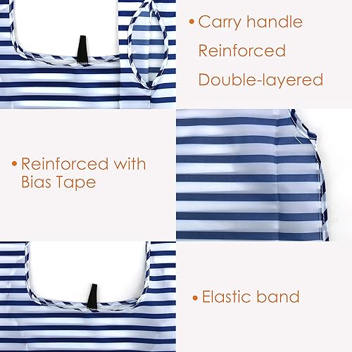 Vista 71 de BeeGreen Bolsa grande de flores – Paquete de 12 bolsas de comestibles reutilizables resistentes y bolsas de compras plegables para comestibles