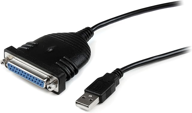 StarTech.com 6 ft / 1.8 m USB to DB25 Parallel Printer Adapter Cable - 1.8 Meter USB to IEEE-1284 Printer Cable - USB A to DB25 M/F (ICUSB1284D25)