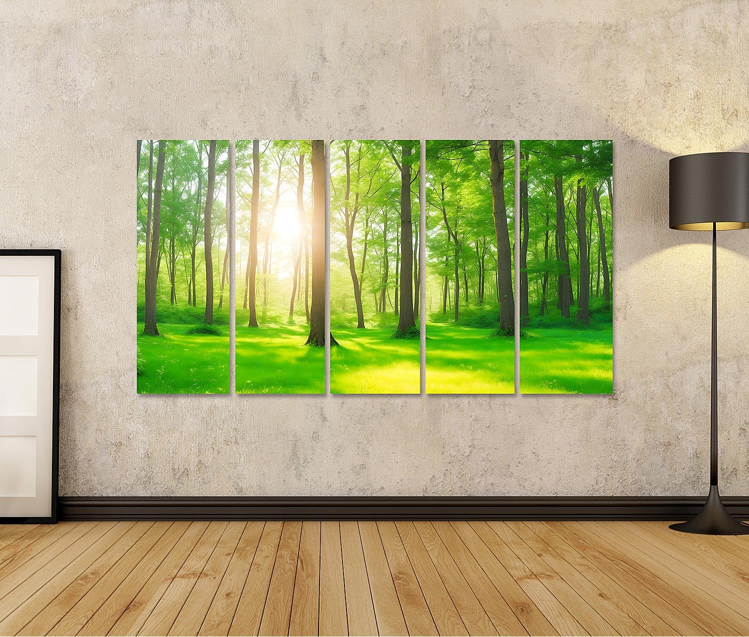 islandburner cuadro sobre lienzo luz del sol verano soleado bosque árboles hierba verde imágenes murales carteles
