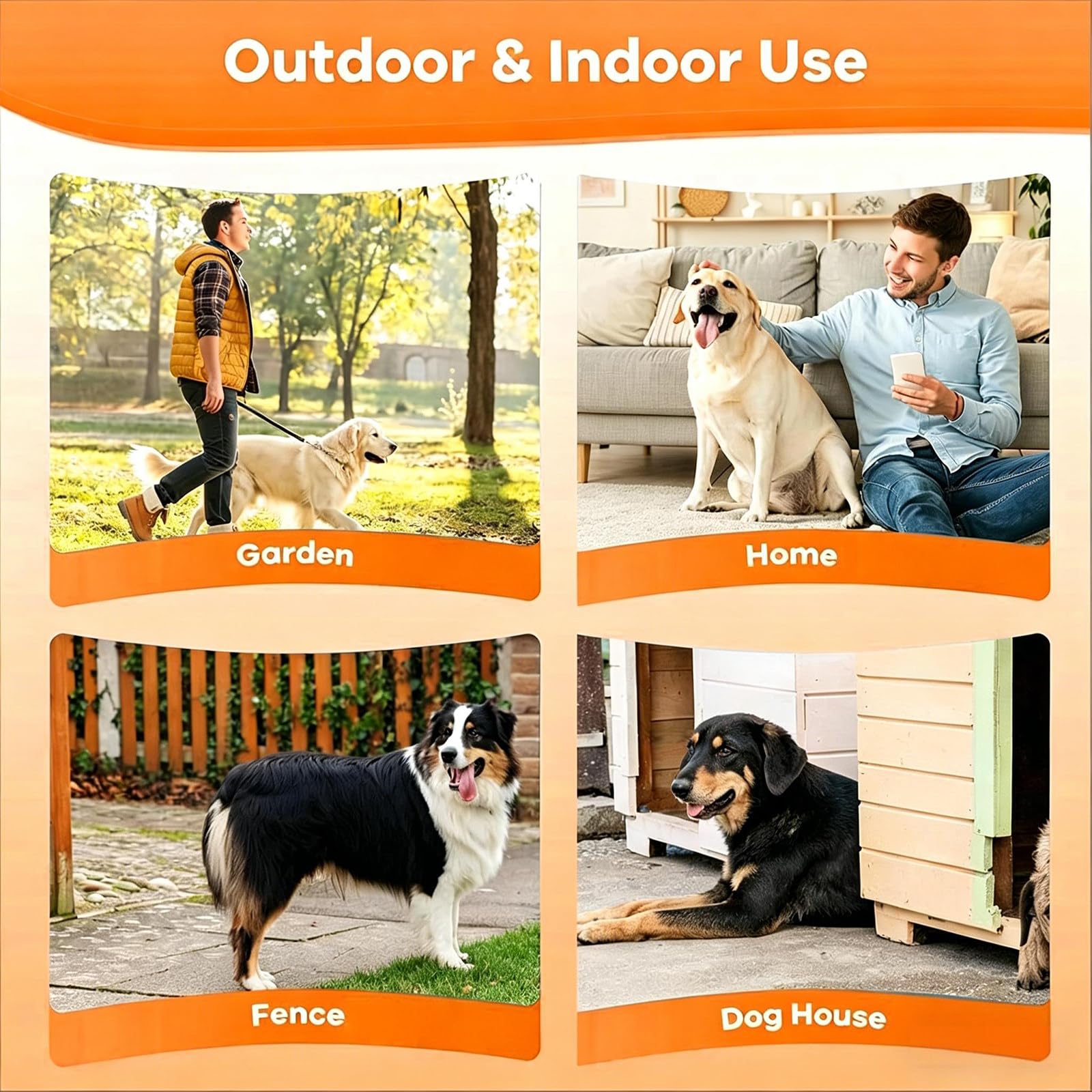 Billg Anti Aboiement Chien, 3 Réglable Fréquence Ultrasons Dispositifs Anti-aboiements, 50 Pieds Rechargeable Dispositif Dissuasion, Sifflet Ultrasonique pour Chiens intérieurs et Extérieurs