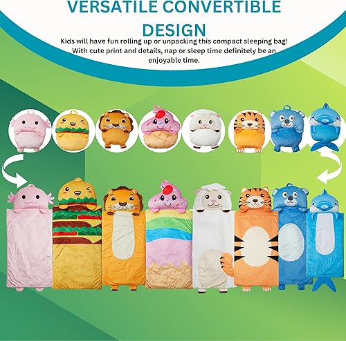 Miniatura 6 de Tapete para siesta preescolar con personaje de Nap Buddies para niños, saco de dormir con almohada para guardería, a partir de 3 años