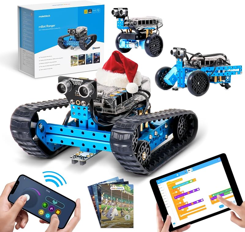 Makeblock mBot Ranger 3 in 1 Coding Robot Building Kit for Kids Ages 10+ | Supports Scratch & Arduino Programming, Programmable Remote Control Building Kit, STEM Educational Robot Gift for Kids 10+