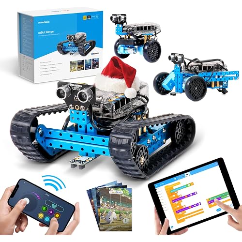 Makeblock mBot Ranger 3 in 1 Robotics for Kids Age 8-12, Coding Robot for Arduino Scratch Learning with Coding Box, 16 Coding Projects STEM Science Kit, Robot Toys Gift for Kids Ages 10+