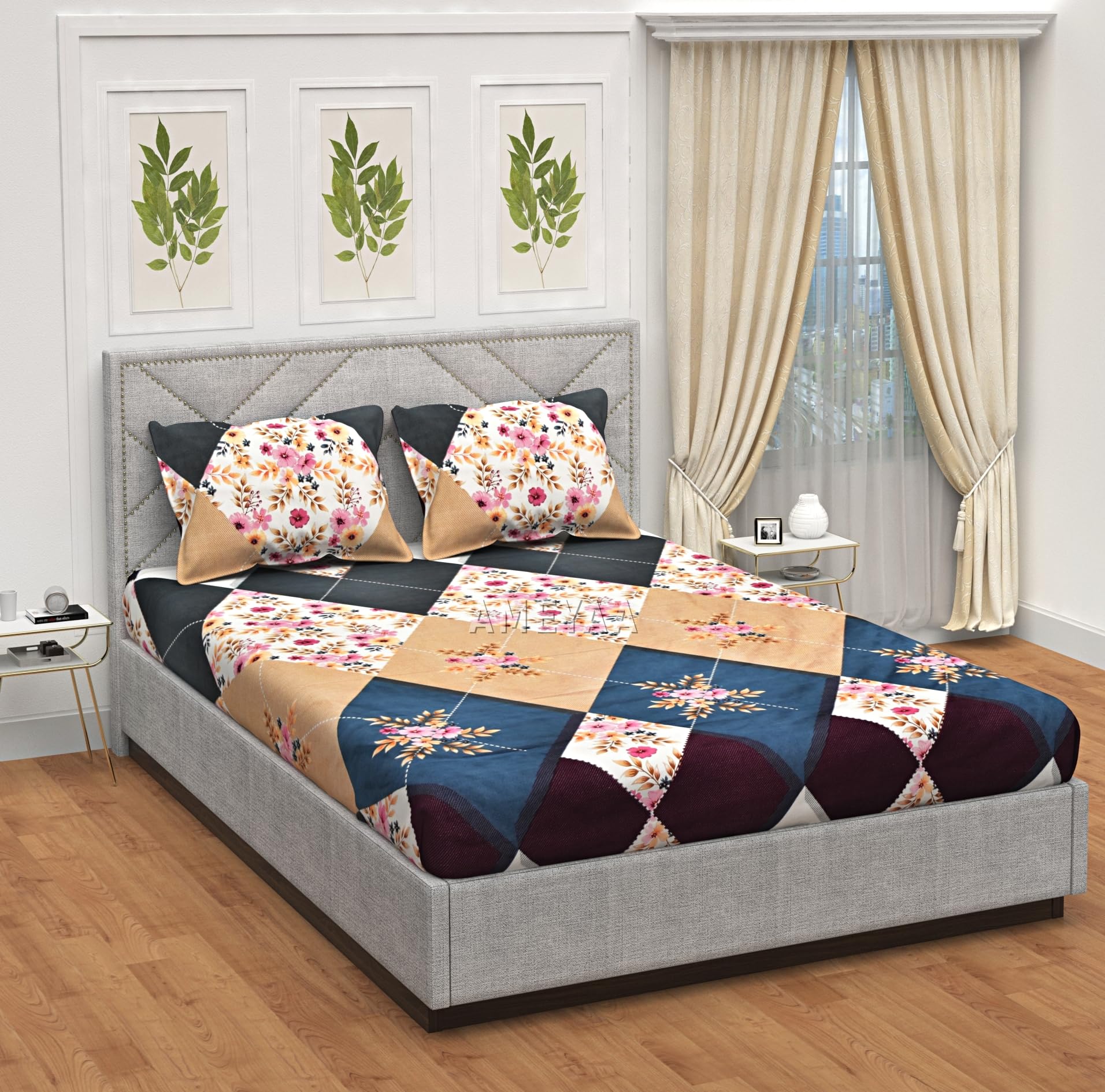 See full amazon price history chart for AMEYAA 320 TC Cotton Feel All Around Elastic Fitted Bedsheets King Size, Elastic Fitted Printed Cotton Bedsheets King Size for Double Bed with 2 Pillow Covers 78” x 72” (Peach Traingle) AMEYAA 320 TC Cotton Feel All Around Elastic Fitted Bedsheets King Size, Elastic Fitted Printed Cotton Bedsheets King Size for Double Bed with 2 Pillow Covers 78” x 72” (Peach Traingle) (B0DBFFHW6D) Amazon Price History, Amazon Price Tracker