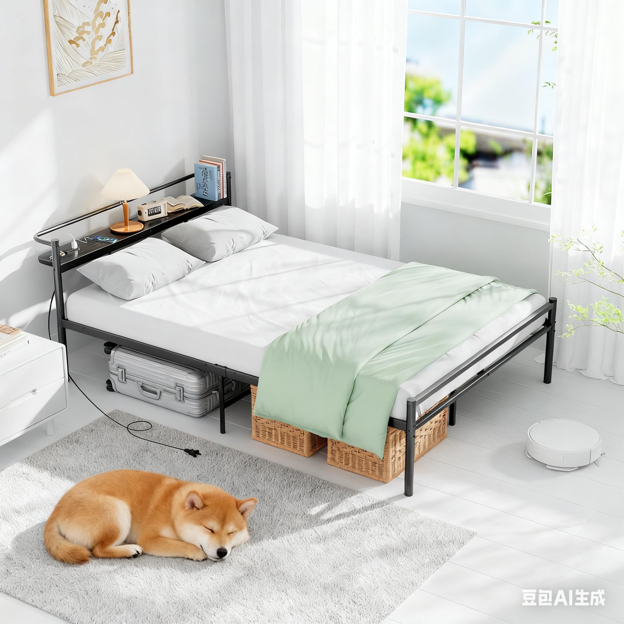 Amazon｜Holdm ベッドフレーム セミダブル パイプベッド 耐荷重