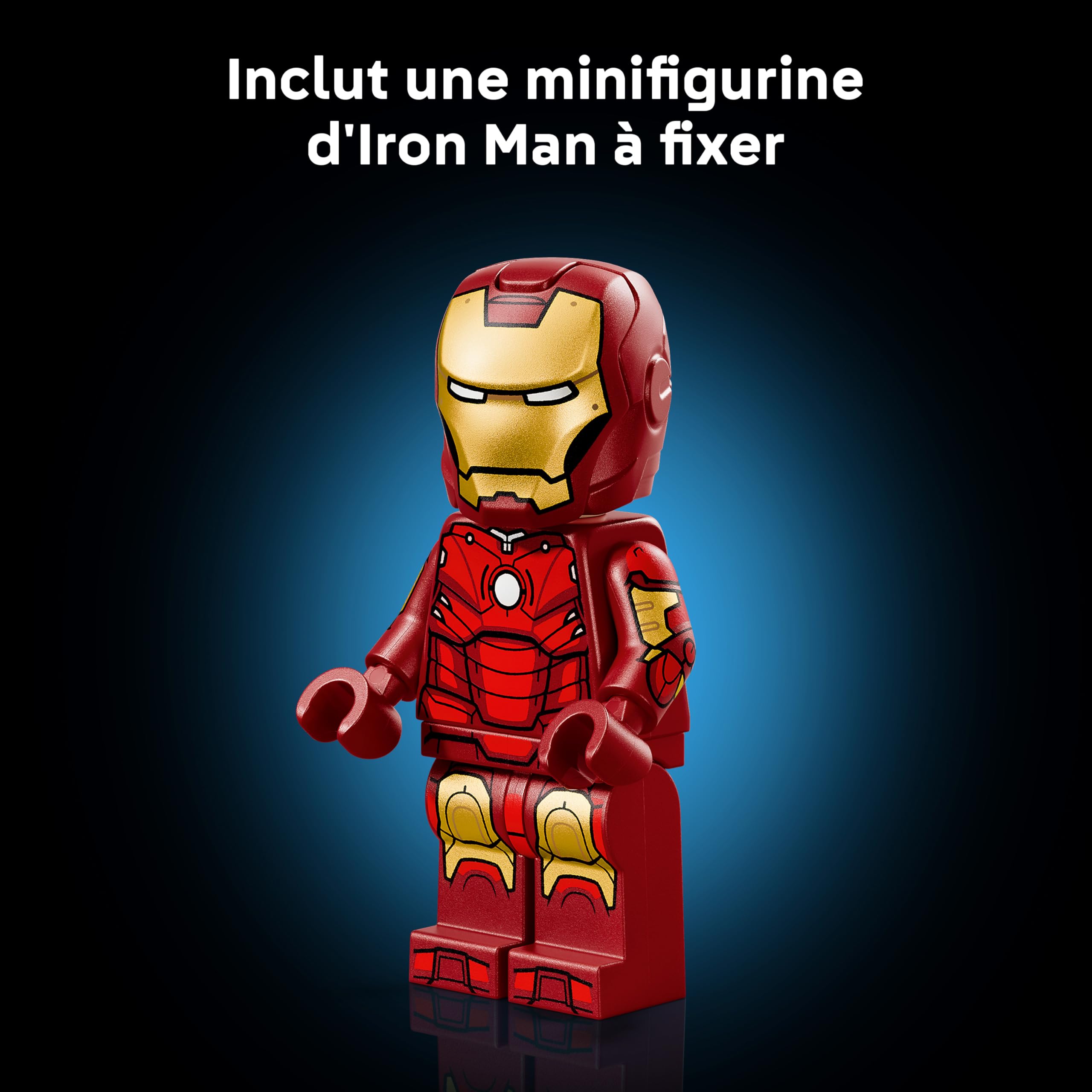 LEGO ǀ Marvel Iron Man Mark 3 Édition Collector - Figurine - Maquette Avengers pour Adulte - Décoration Intérieure - Minifigurine & Réacteur Arc - Cadeau à Collectionner pour Fans 76344