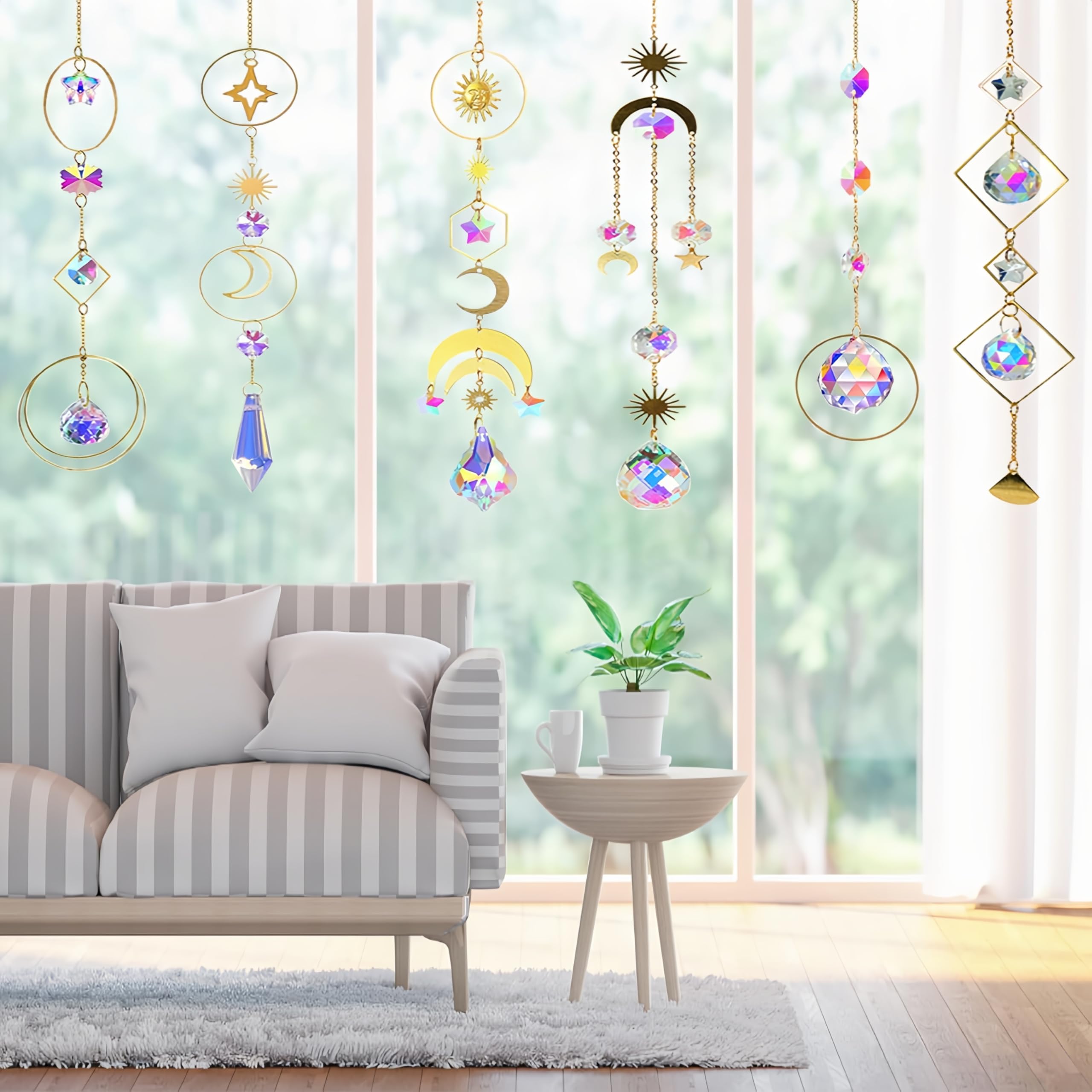 400 Pièces Kit de Fabrication DIY d’Attrape-Soleil, Créez Votre Suncatcher pour Décor de Fenêtre, Ensemble de Cristaux Colorés à Suspendre pour Adultes & Enfants (A) - 4
