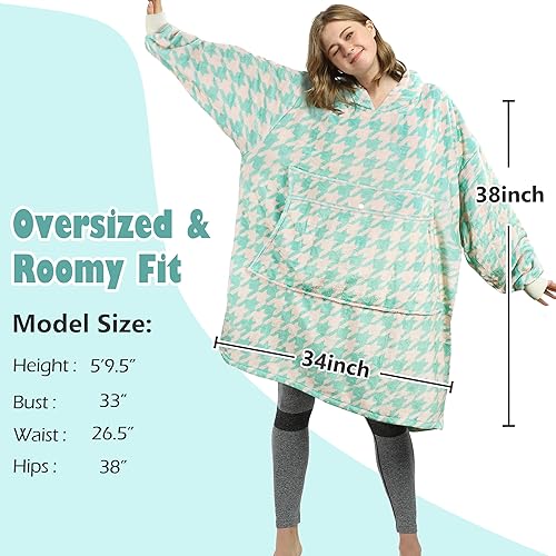 Miniatura 5 de Catalonia Sudadera con Capucha Manta Extragrande, Sudadera de Forro Polar con Bolsillo Frontal Grande, para Adultos Hombres Mujeres