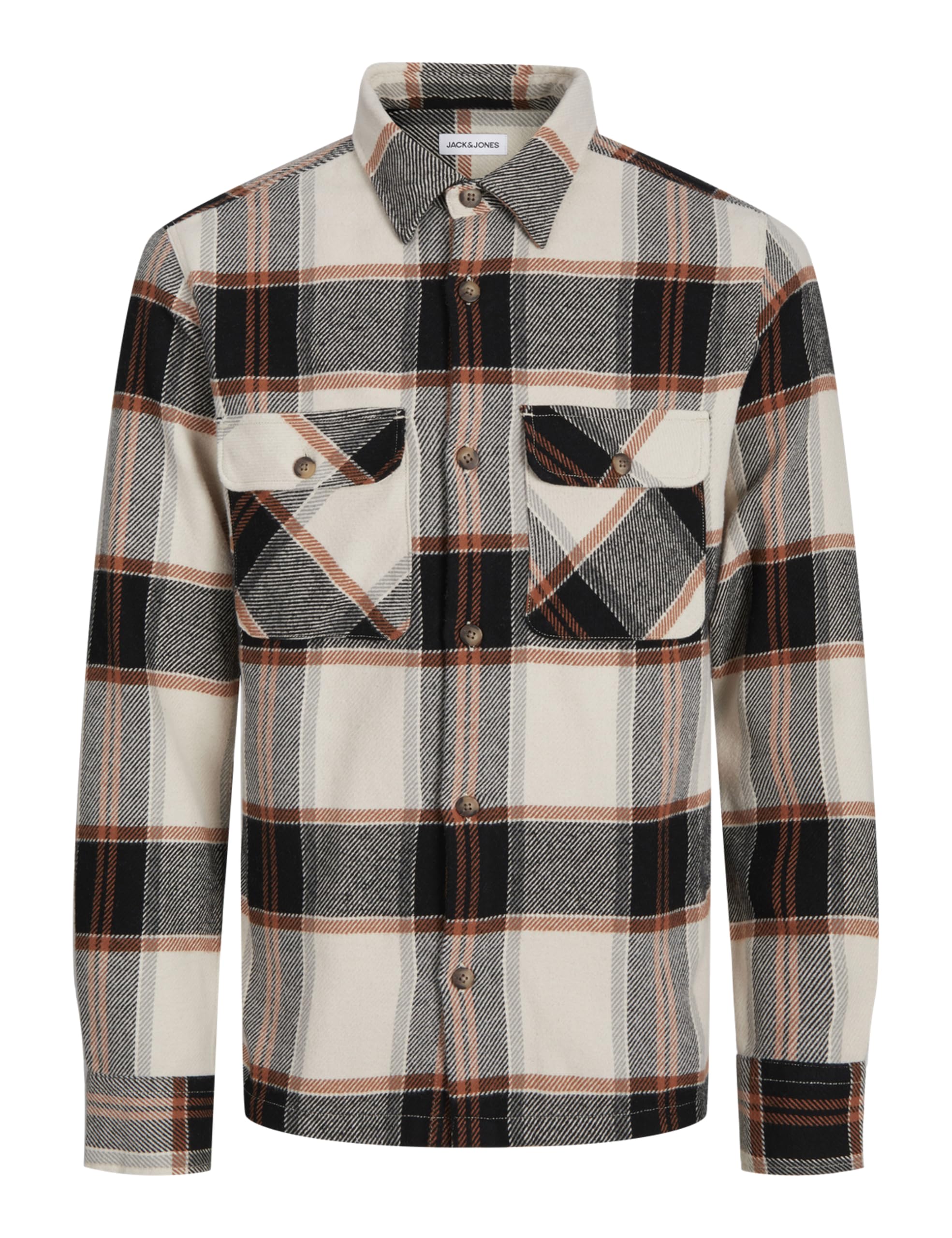 JACK&JONES JJDARREN Flannel Overshirt LS, Moonbeam, S