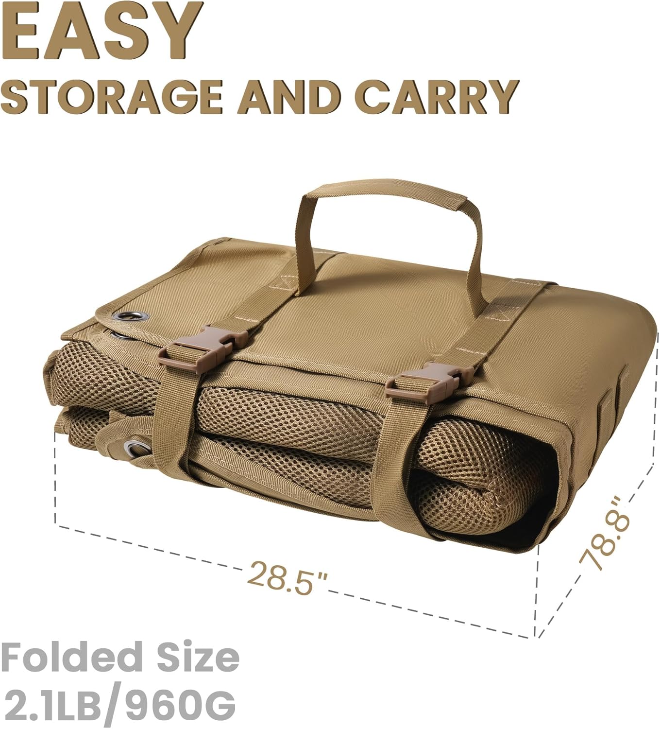 Shooting Mat Prone Padded, Extra Large 75" x 30" Tactical Portable Range Mat with Waterproof Oxford Fabric and Thick EPE Interlayer, for Long Range Shooting, Hunting Pad Range Gear