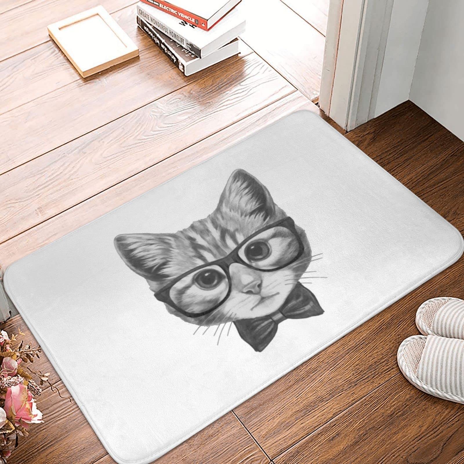 Tapis chat mignon pour sol chambre et entrée en caoutchouc style B