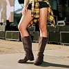 Botas moto de caña alta para mujer DREAM PAIRS | Hebillas ajustables, tacón grueso bajo, botas biker con cremallera lateral, estilo motociclista cómodo y moderno, para verano, otoño e invierno 5