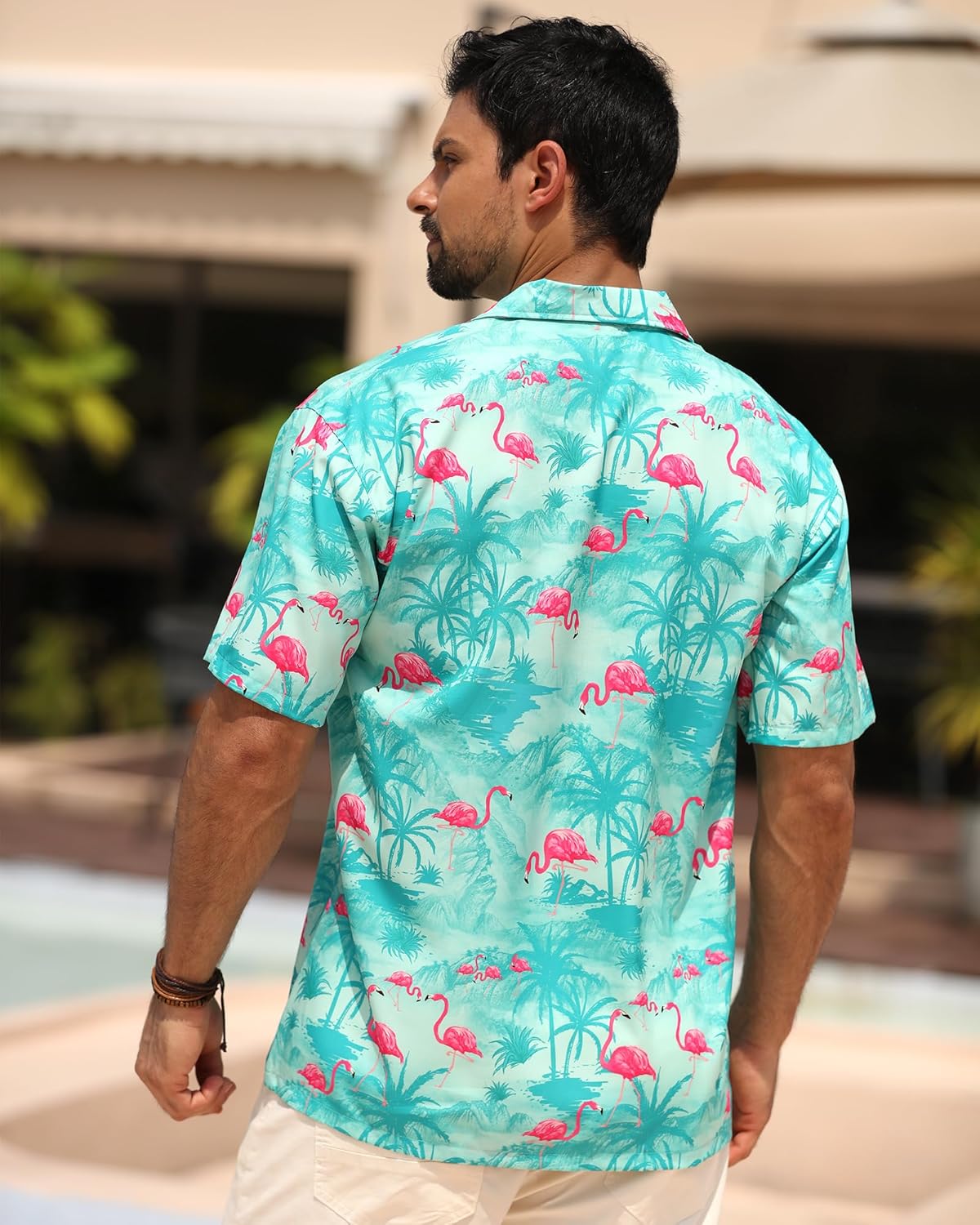 APTRO Men's Hawaiian Shirt Short Sleeve Summer Beach Tropical Button Down Shirt - Image 3