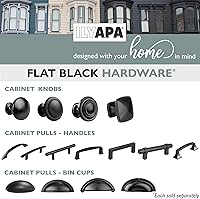 Vista 7 de Ilyapa - Pomos para gabinete – muchos estilos diferentes y cantidades de paquete para elegir., Negro, IL-CABKRB-K5