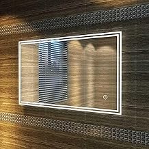 Rectangle,with Dimmable Lights,Hallway, Wash Basin Wall-Mounted Bathroom Bed Room Living Room with Touch Sensor, 3 Light.(Natural, White, and Warm) W2