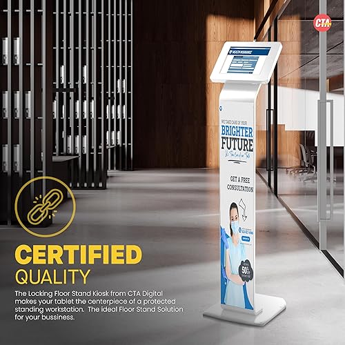 Miniatura 6 de Quiosco de soporte de bloqueo - Quiosco de base de soporte de bloqueo pequeño CTA Premium con cuerpo de acero y carcasa de seguridad resistente