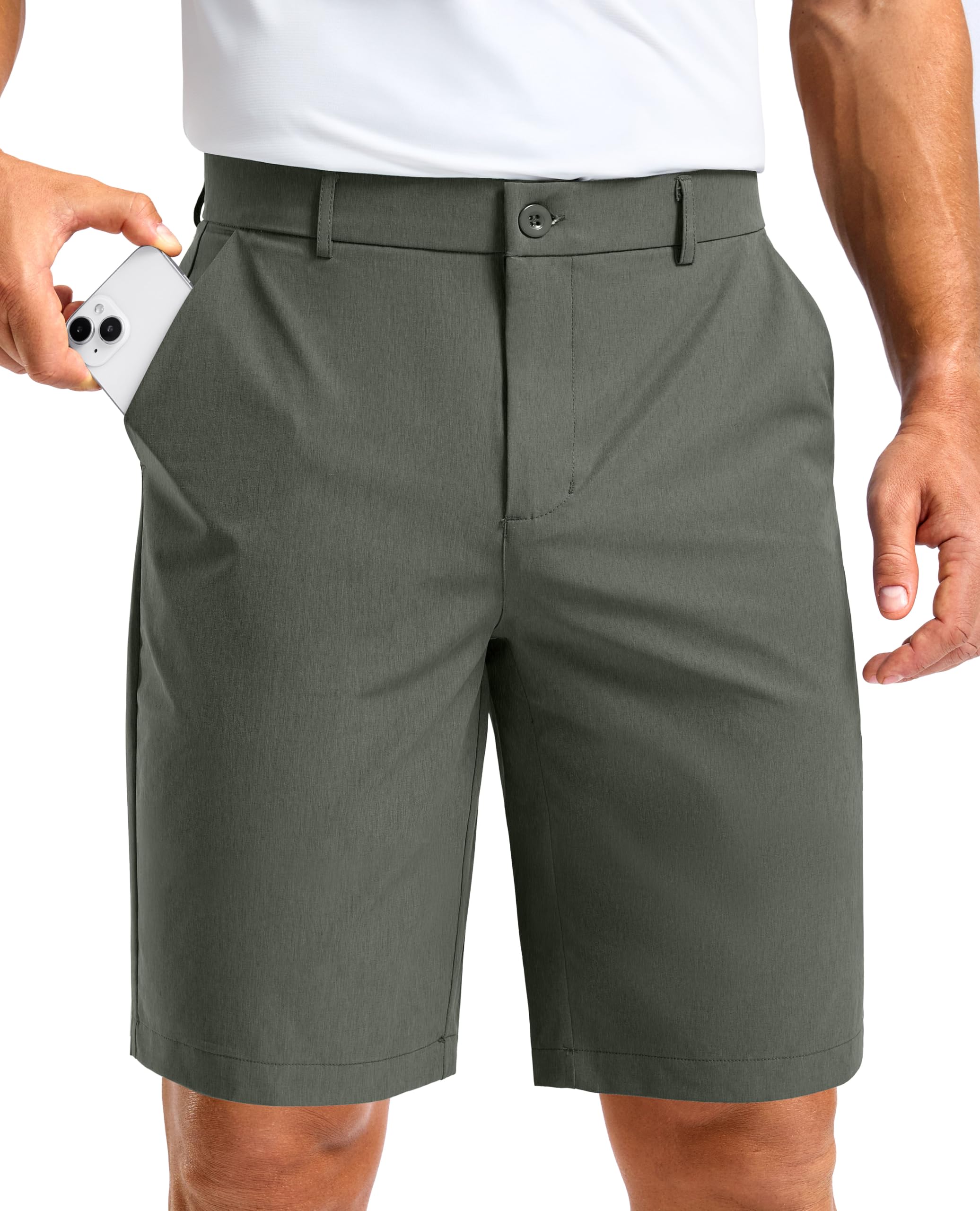 Soothfeel Men's Casual Shorts 5/7/9 Inch Golf Dress Shorts with 4 Pockets