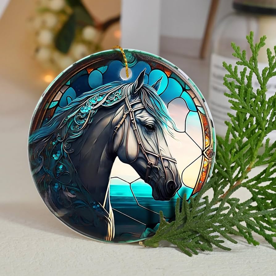 Personalized Horse Suncatcher Ornament, Custom Gift For Horse