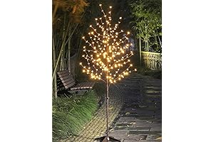 Outdoor Lighted Christmas Trees for Porch: LIGHTSHARE 6.5FT 208 LED Cherry Blossom Tree