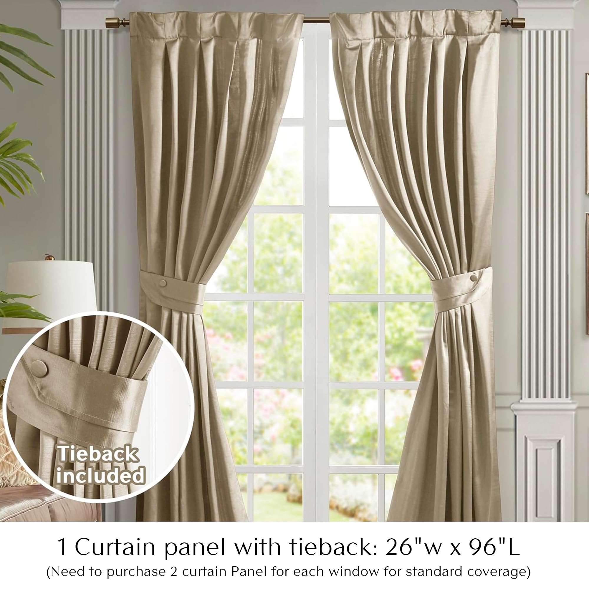 Amazon.com: Croscill Classics Satin Single Piece Luxurious Curtain