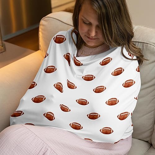 Miniatura 2 de Sweet Jojo Designs Funda de asiento de coche de bebé para bebé, color marrón y blanco, para lactancia, silla alta, carrito de compras, cochecito,