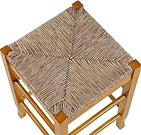 Vista 7 de Boraam Taburete cuadrado de altura de mostrador de asiento, 24 pulgadas, roble