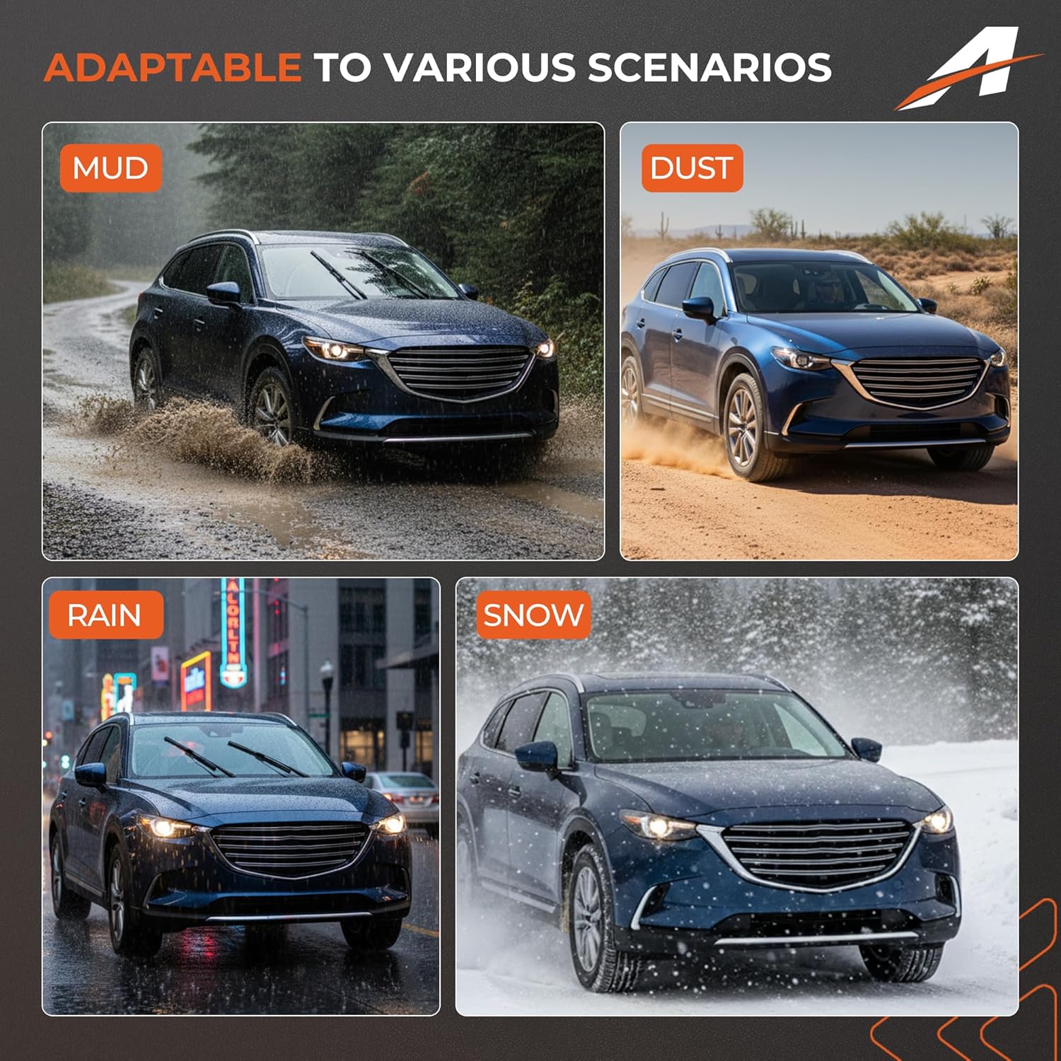 Front Left Driver Side Wheel Molding Trim Compatible with Mazda CX-9 2016 2017 2018 2019 2020 2021 2022 2023, Wheel Protector Flare Molding Replace# TK48-51-W30D