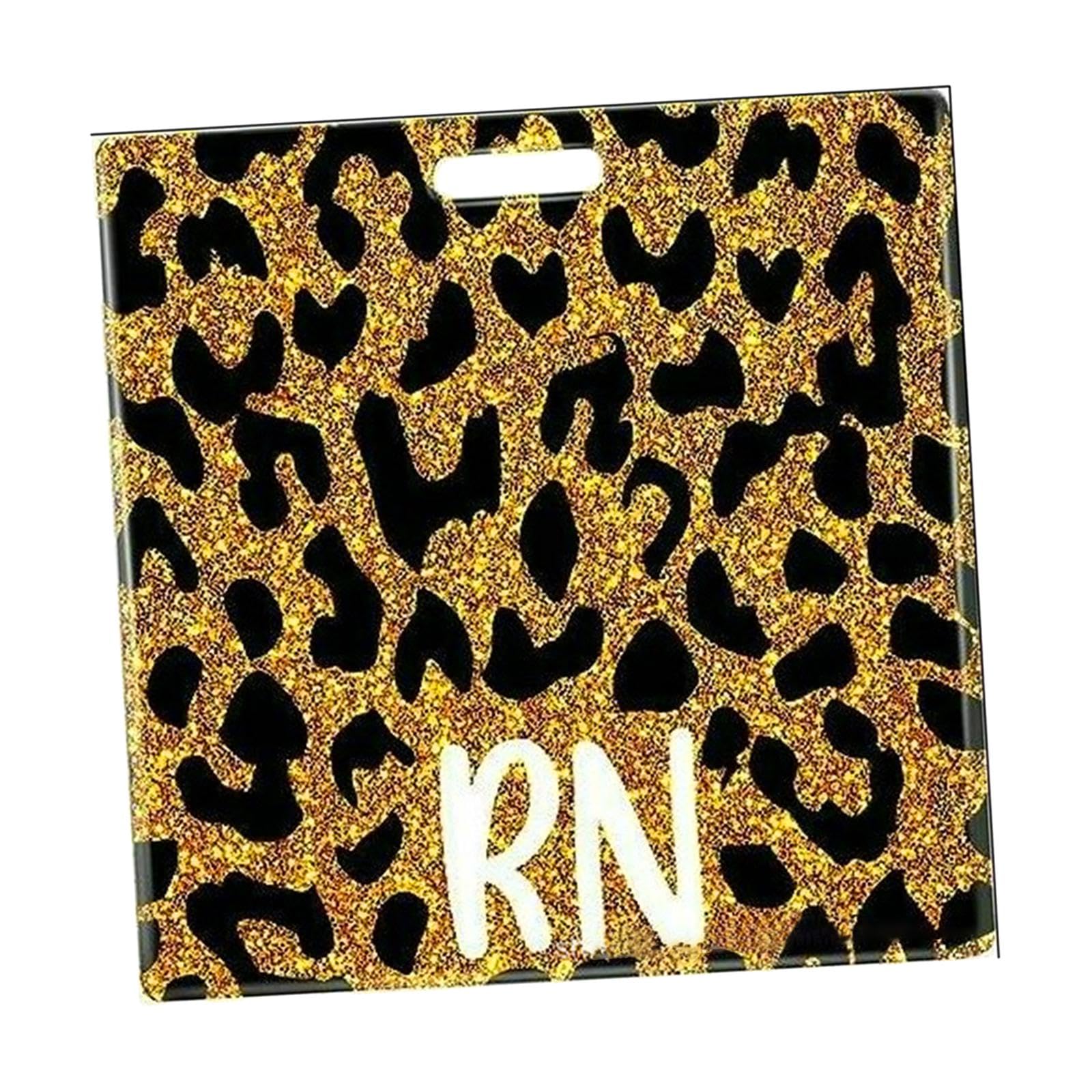 Nurse Badge Card Holder Decorative ID Badge Card Holder for School Women Men RN Gold-image-44