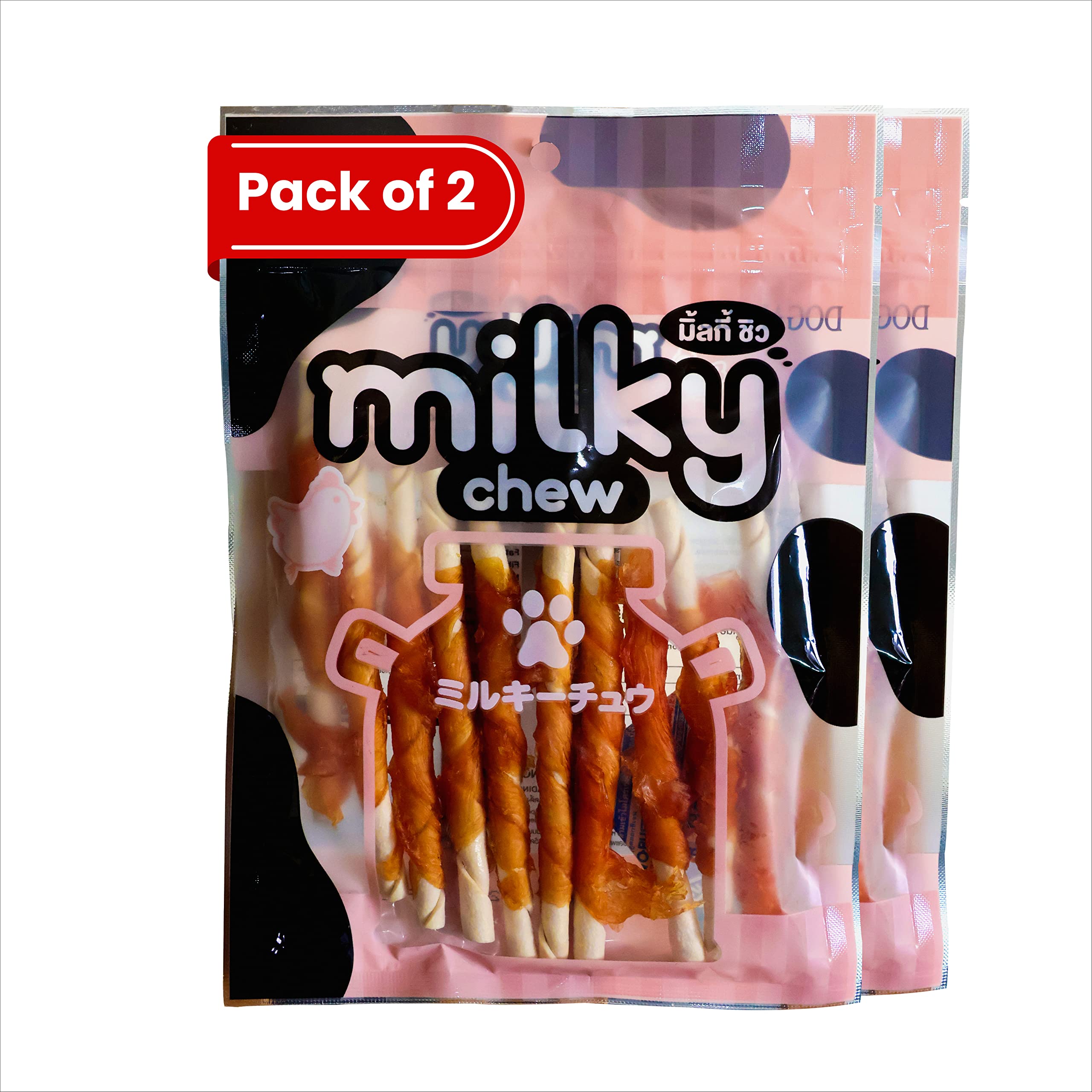 Milky Chew Chicken Stick for Dogs of All Ages and Sizes Premium Milk-Flavoured Treat Rawhide Free Nutritional Benefits Muscle Development Dogs of All Ages and Sizes 2 Pack (B09GY7Q619) Amazon Price History, Amazon Price Tracker