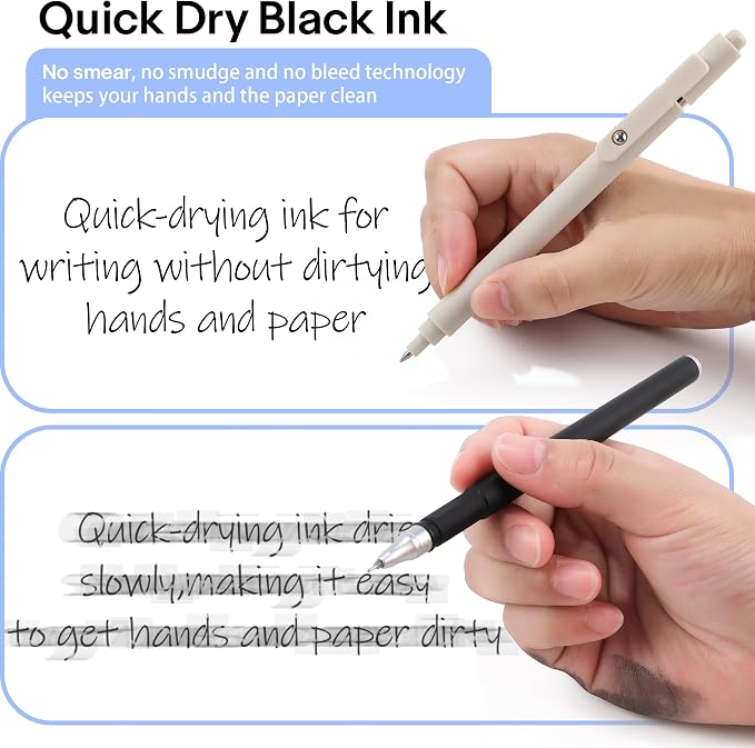 Bolígrafos Gel Negro 0.5mm Pack 5 RIANCY Beige miniatura 7