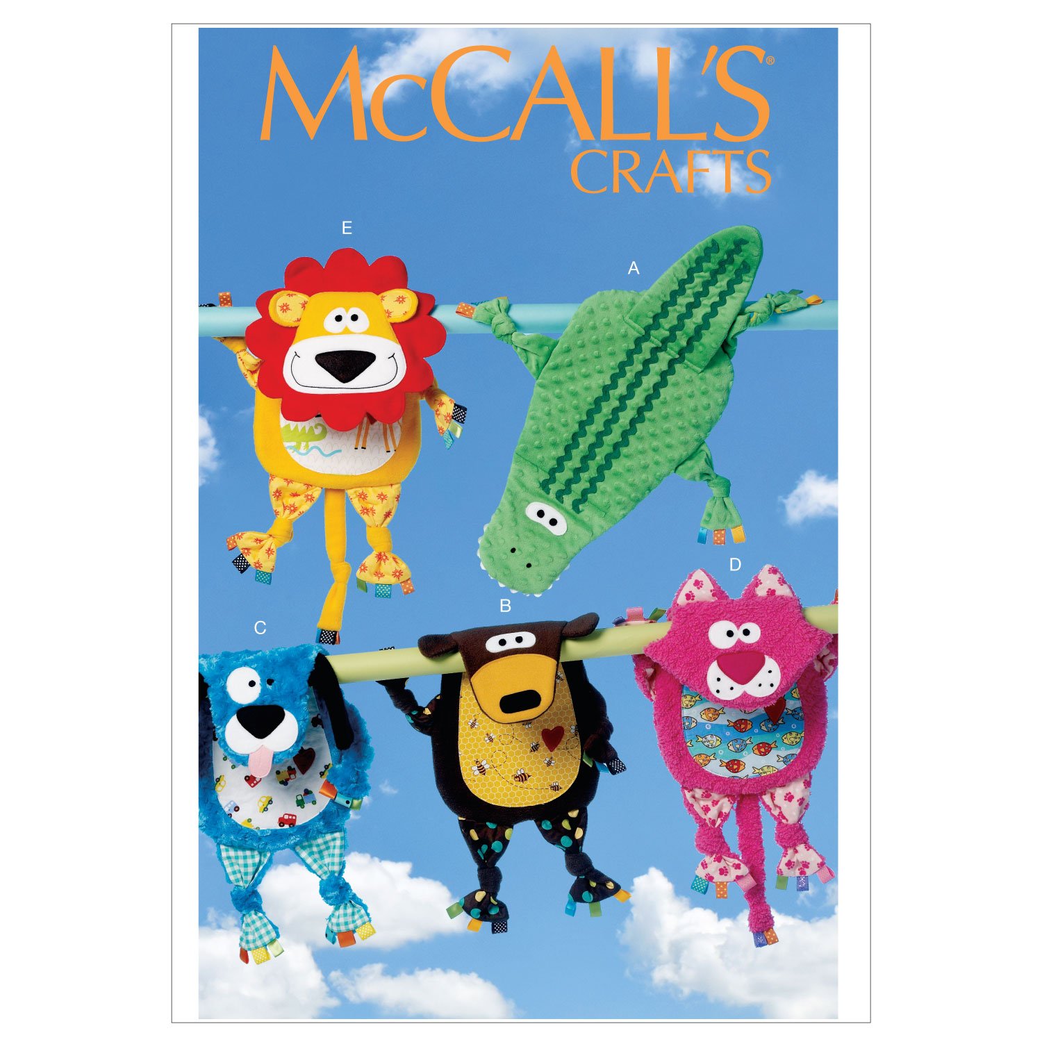 Patrons pour doudous McCall M6525 en taille unique pour couture créative