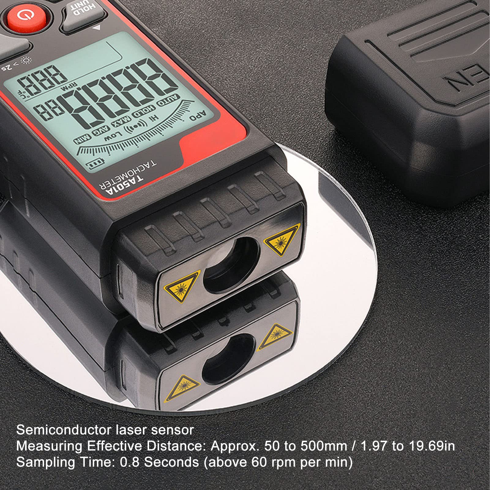 Tachimetro Digitale Senza Contatto, Contagiri Digitale Laser Rpm Misuratore Di Velocità, 2.5-99999 RPM Laser Foto Tachimetro Tester Di Rotazione Con Max/Min/Avg Data Per Veicoli Ruote Ventole