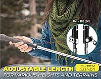 Vista 4 de TREKOLOGY Trek-Z Cork Grip Trekking Poles – Lightweight Folding Hiking Poles, Adjustable Height, Compact Travel Design, Aircraft-Grade Aluminum