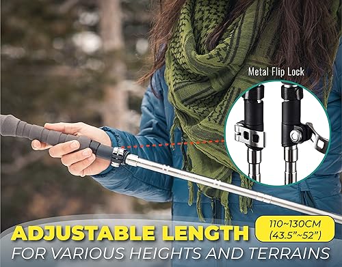 Miniatura 4 de TREKOLOGY Trek-Z Cork Grip Trekking Poles – Lightweight Folding Hiking Poles, Adjustable Height, Compact Travel Design, Aircraft-Grade Aluminum