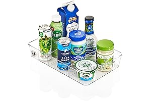 Sorbus Fridge Organizer with Wheels - Clear Design for Accessible Kitchen Storage