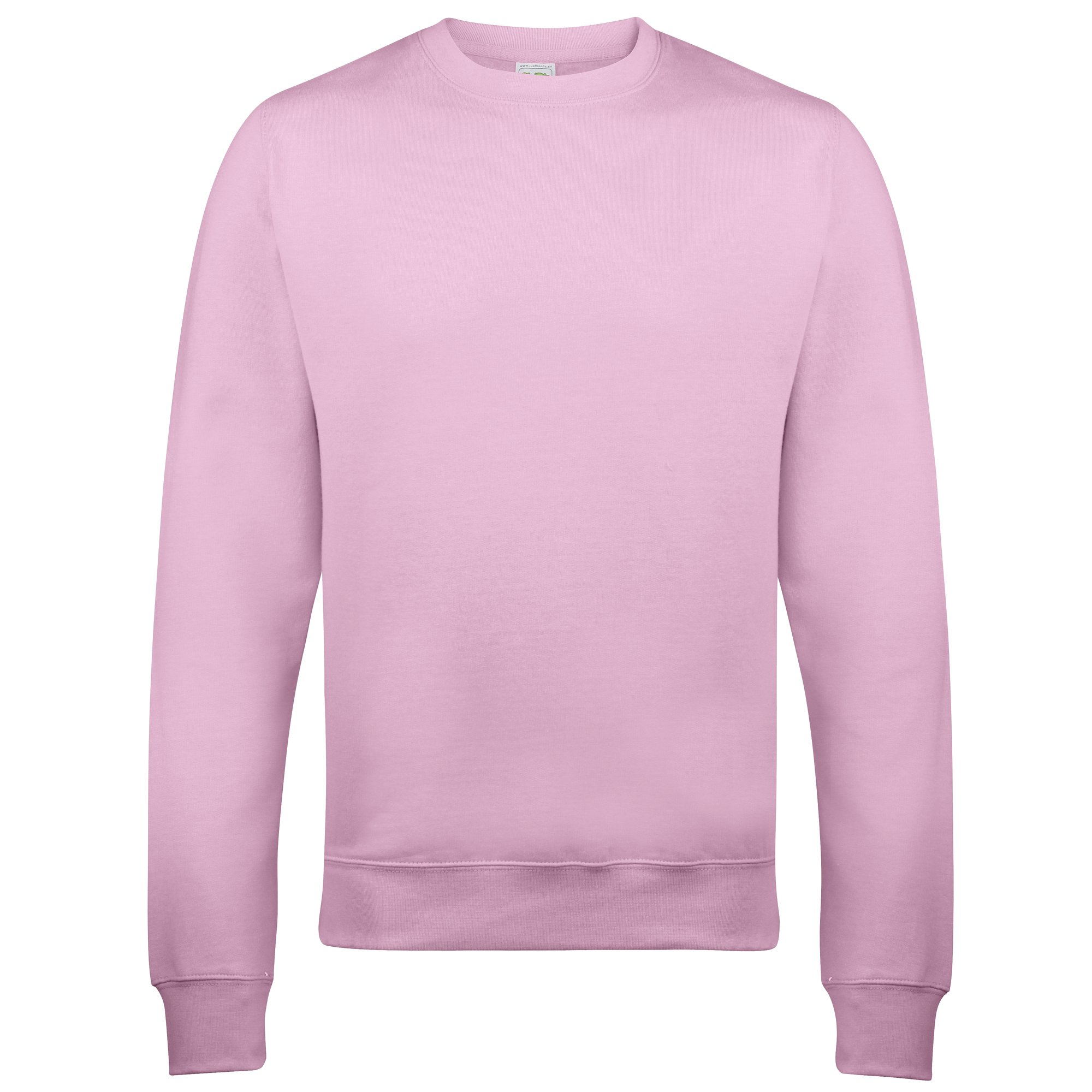 AWDis Just Hoods Unisex Crew Neck Plain Sweatshirt (280 GSM) (M) (Baby Pink)