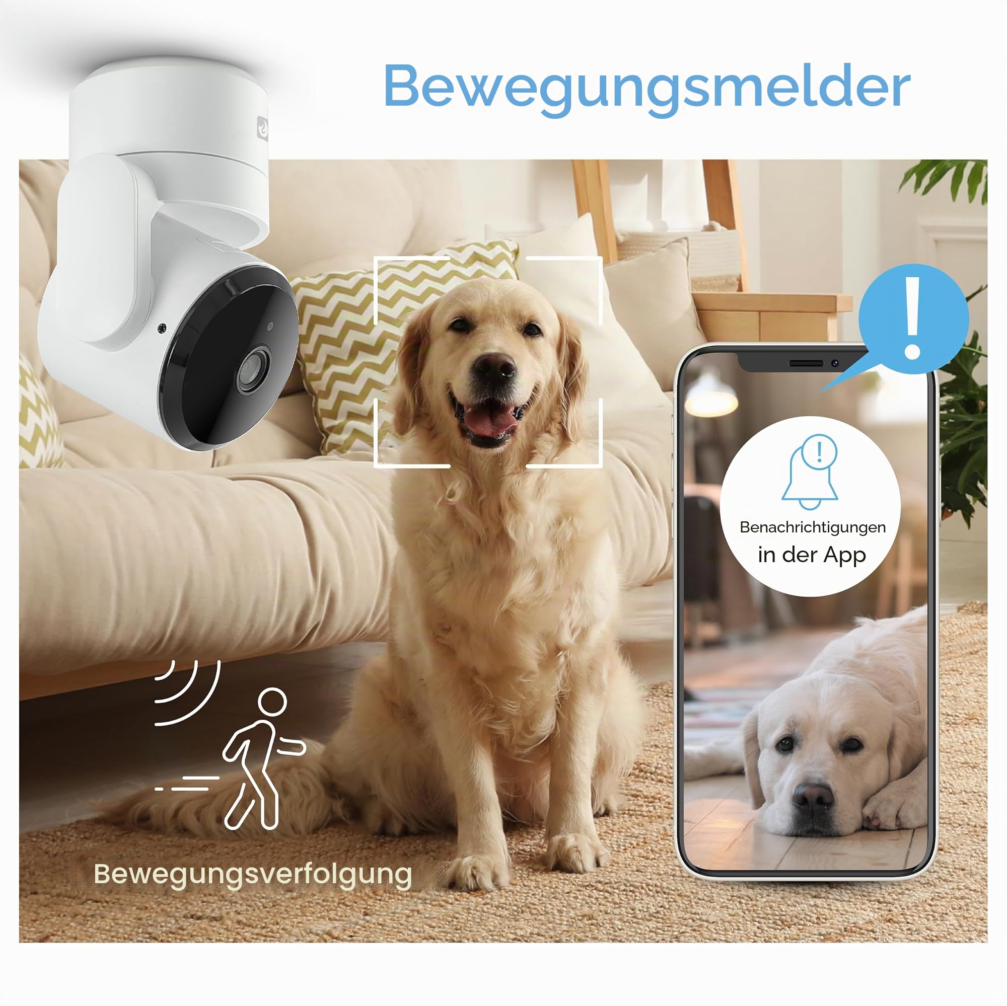 Garza - Smart - Pack 2 360º Indoor Smart IP WiFi-Überwachungskamera 2,4 GHz, 1080 HD, Nachtsicht, Bewegungserkennung, Datenschutzmodus, Fernbedienung per App.