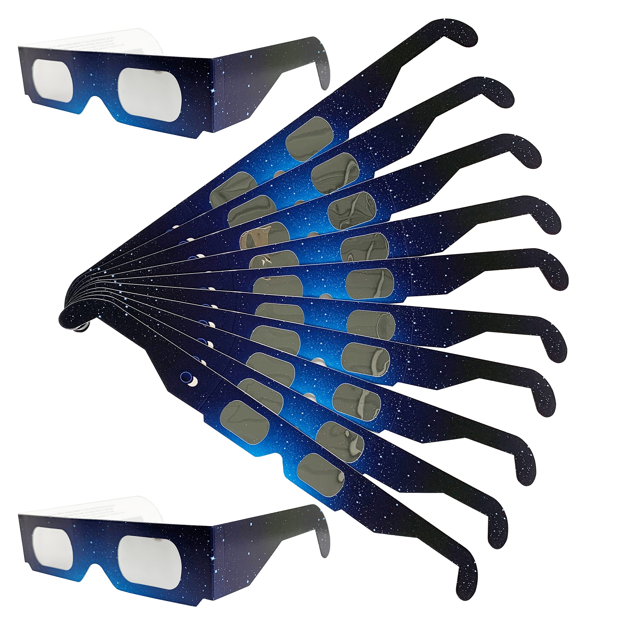 SEIC [12 Pack] Paper Solar Eclipse Glasses Approved 2024, Made by AAS Recognized Factory, CE and ISO Certified Eclipse Shade for Direct Sun Viewing
