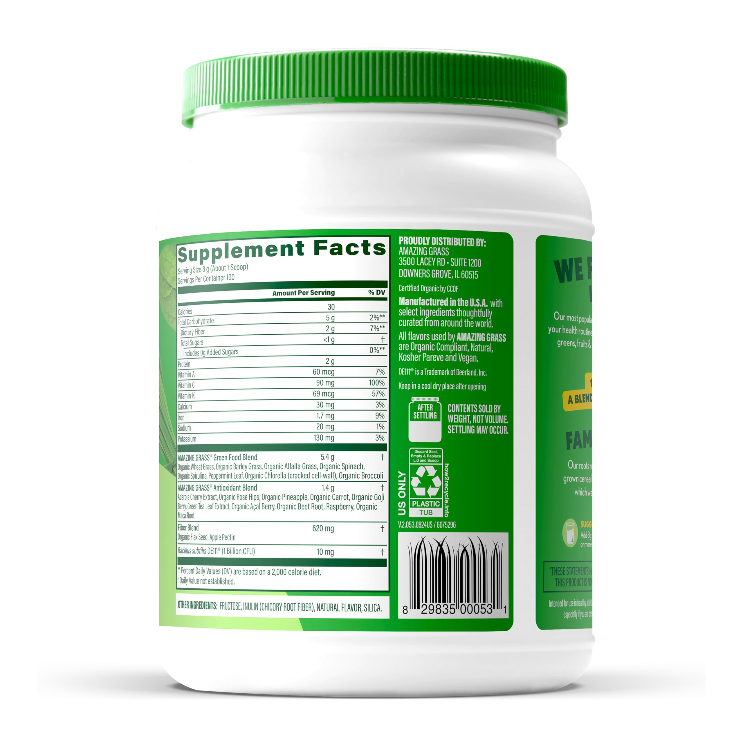Amazing Grass Super Greens Powder, Organic, Original, 100 Servings — Amazon image 10